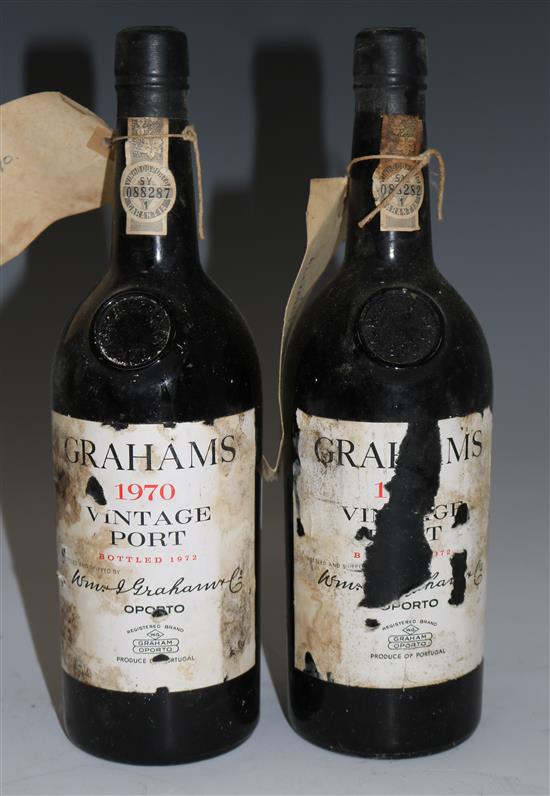Two bottles of Grahams 1970 Vintage Port